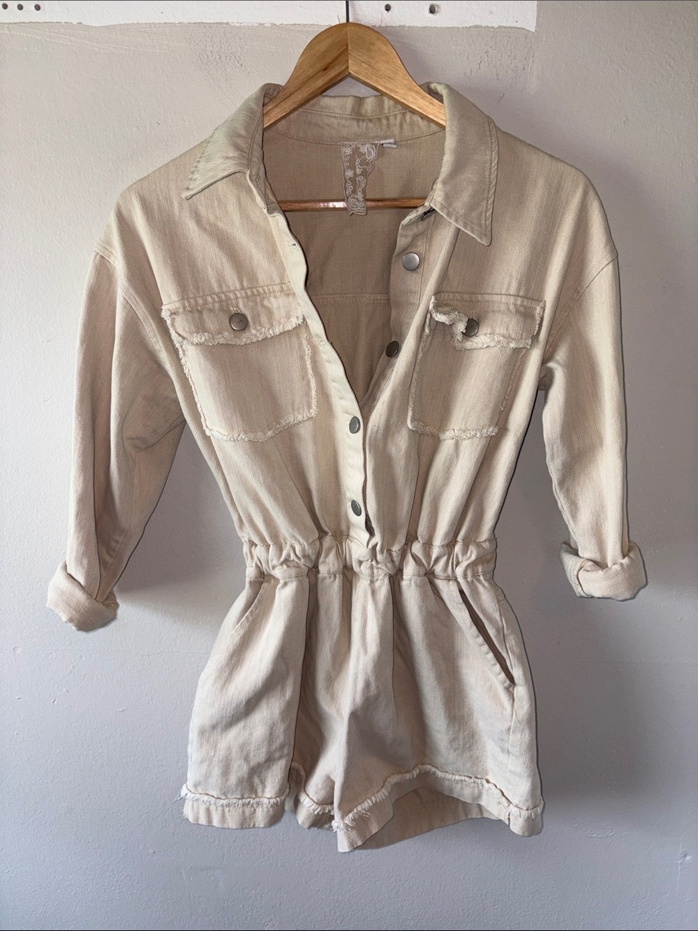 Sadie & Sage Cotton Denim Utility Romper